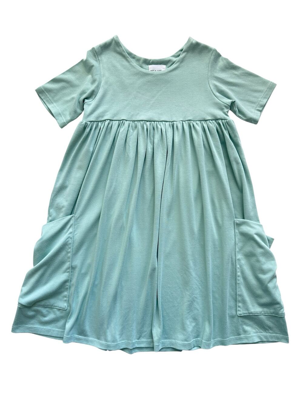 Remie Girl Mint Short Sleeve Pocket Day Dress Size 7
